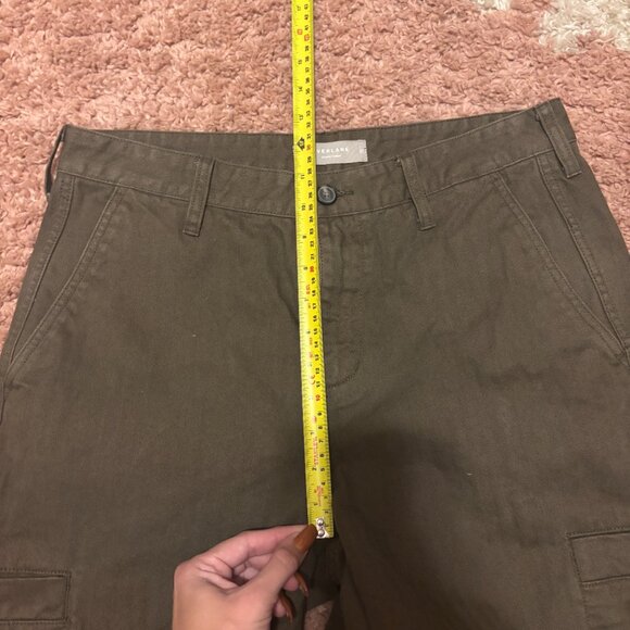 Everlane Mens The Organic Cotton Herringbone Refined Cargo Green Size 31 - $205 - Picture 9 of 11